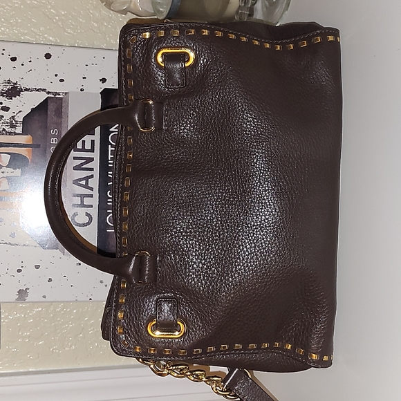 Michael Kors brown Hamilton soft leather satchel/convertable bag, triple… - Picture 6 of 13
